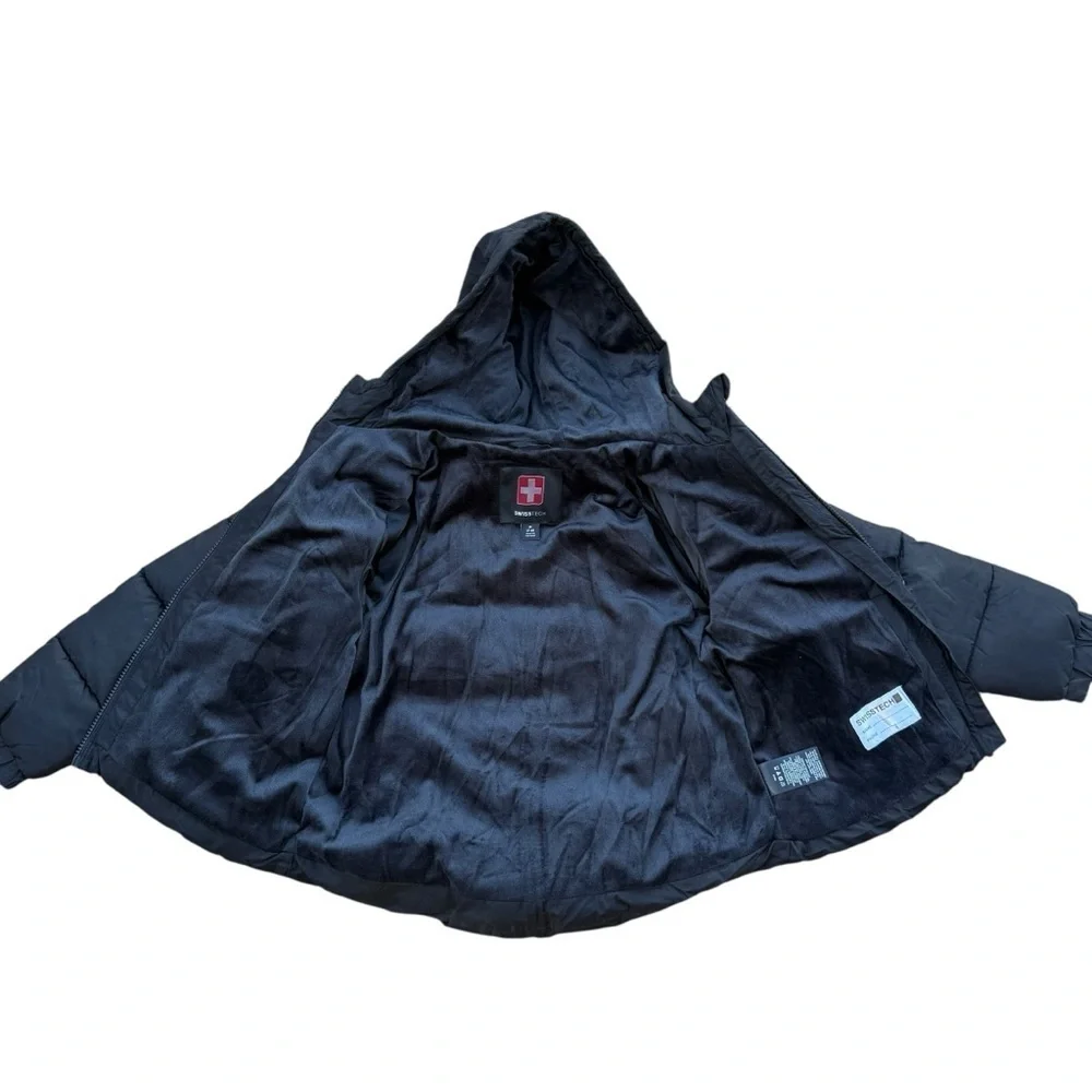 Swiss Tech Black Puffer Jacket Boys Size Medium 7/8